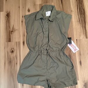 Celebrity Pink Olive Green Romper